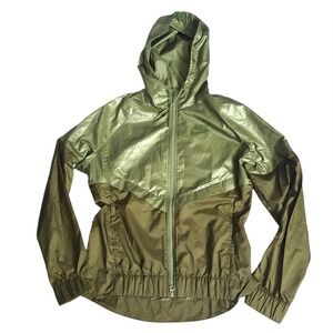 Nike Windrunner Jacket Zip up Windbreaker Womens S Green